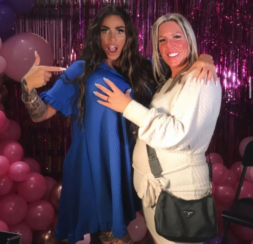 Katie Price with Sheena-Disney Mackenzie - the lady who agreed to be her surrogate