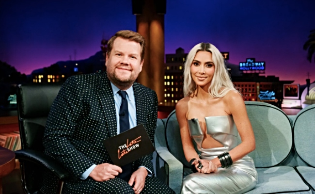 James Corden with Kim Kardashian