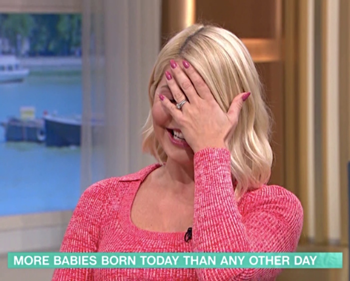 Holly Willoughby was left blushing on This Morning