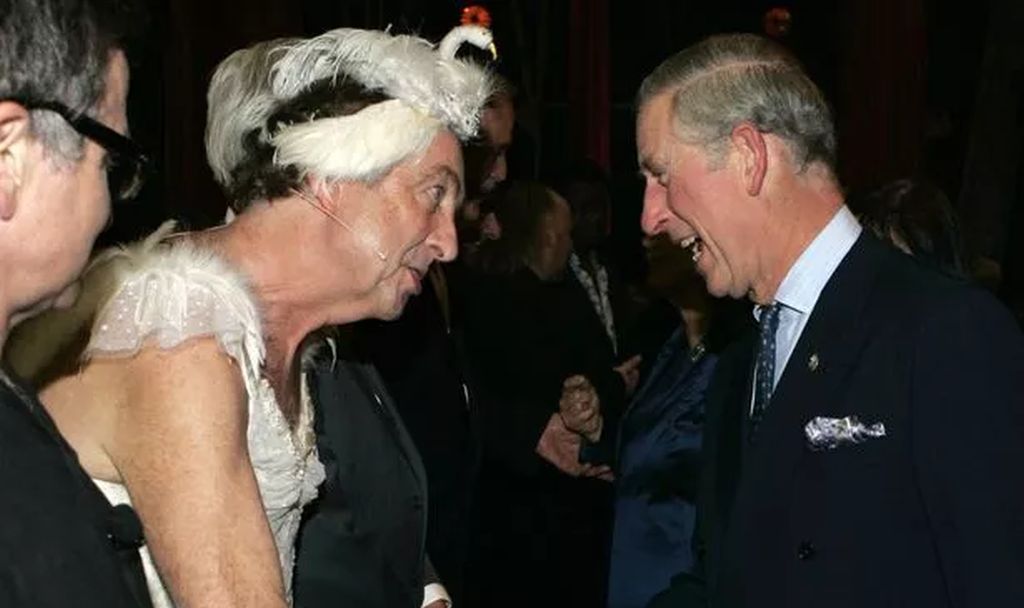 Eric Idle with Prince Charles. The latter loved a bit of banter apparently!