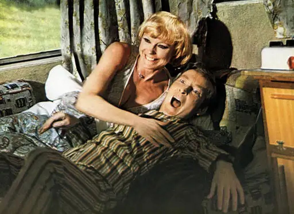 Elke Sommer and Kenneth Williams  in Carry On Behind